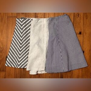 3 Ann Taylor Loft A-Line Short Skirts Women's Size 0 Lined